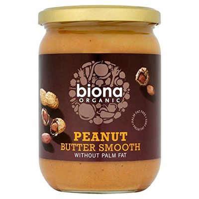 Biona Organic Peanut Butter Smooth - 500g (1.1lbs)