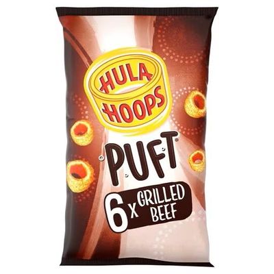 Hula Hoops Puft Beef 15g x - 6 per pack (0.2lbs)