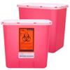 Sharps Container 2 Gallon - Plus Vakly Biohazard Disposal Guide (2 Pack) view 1