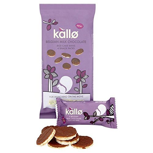Kallo Belgian Milk Chocolate Mini Rice Cakes Multipack - 4 x 21g (0.19lbs)