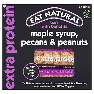 Eat Natural Gluten Free Maple Syrup, Pecans, Peanuts Bars - 3 x 45g (0.3lbs)