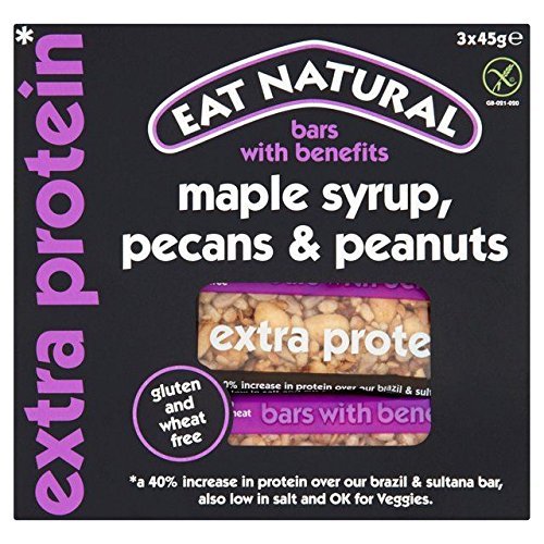 Eat Natural Gluten Free Maple Syrup, Pecans, Peanuts Bars - 3 x 45g (0.3lbs)