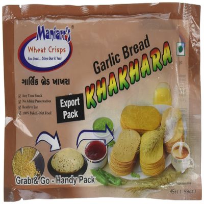Maniarr's, Garlic Bread Khakhara, 45 Grams(gm)