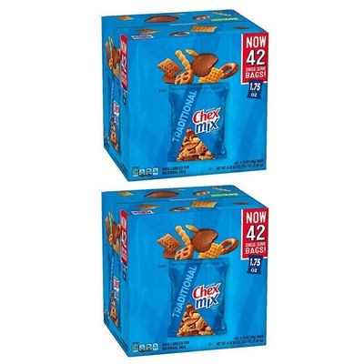 Chex Mix Traditional Snack Mix, 42-count (pack of 2)