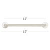 12 inch Seachrome Stainless Steel Bathroom Shower Grab Bar, 1 " Diameter, ADA Compliant, Satin Finish view 2