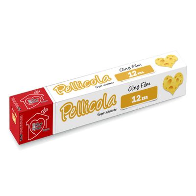 CONTITAL Transparent PVC Film for Food | 30 cm x 12 m | Professional Kitchen Cellophane, Durable Food Film, Cellophane for Storage with Case