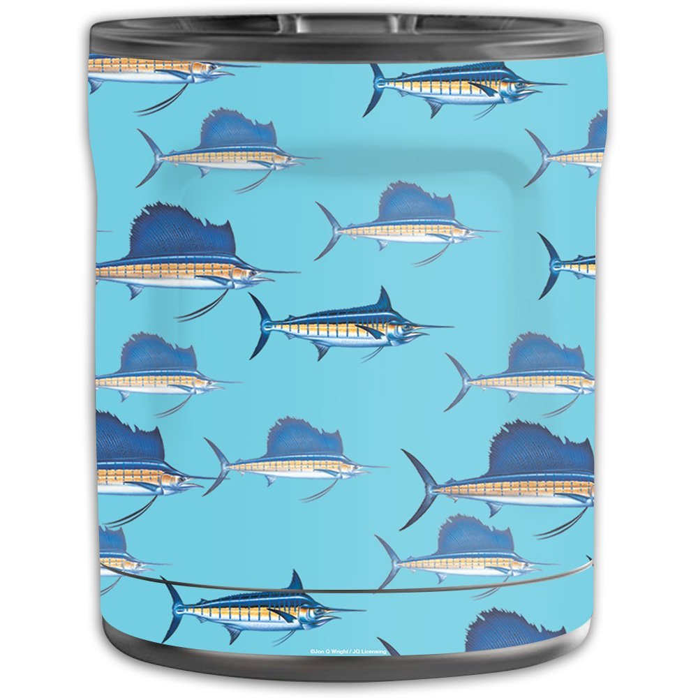MightySkins Skin Compatible with OtterBox Elevation Tumbler 10 oz - Billfish Stripes | Protective, Durable, and Unique Vinyl wrap Cover | Easy to Apply, Remove, and Change Styles | Made in The USA