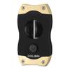 Colibri Premium V-Cut Cigar Cutter - Ergonomic Stainless Steel Spring-Loaded Blade, Ideal for up to 60+ Ring Gauge - Gift for Cigar Enthusiasts (Brushed Gold) view 1