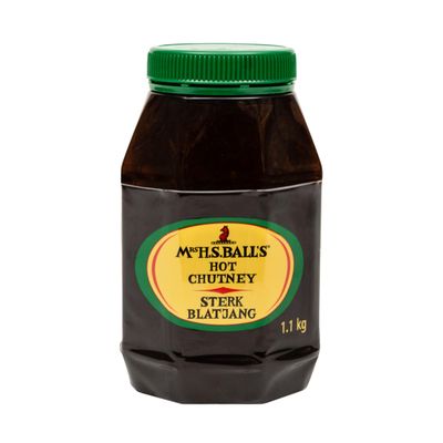 Mrs Balls HOT Chutney 1.1kg Wide Mouth Plastic Jar Imported from South Africa