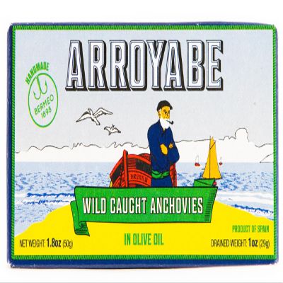Arroyabe Anchovies in oil, 1.76-Ounce Cans (Pack of 5)