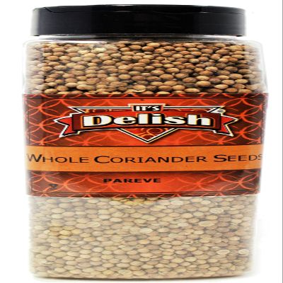 Whole Coriander Seeds All Natural by It's Delish, (11 Oz. Large Jar)