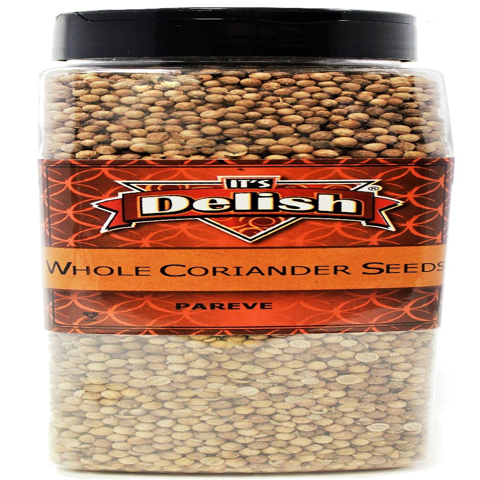 Whole Coriander Seeds All Natural by It's Delish, (11 Oz. Large Jar)