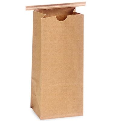 Sophie's Favors 1 lb Kraft Tin Tie Coffee Bags - 4 1/4in. X 2 1/2in. X 10 1/2in. - Pack of 400
