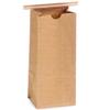 Sophie's Favors 1 lb Kraft Tin Tie Coffee Bags - 4 1/4in. X 2 1/2in. X 10 1/2in. - Pack of 400 view 1