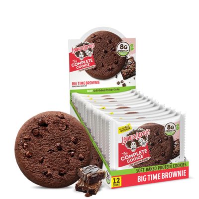 Lenny & Larry's Complete Protein Cookie, [Big Time Brownie], Chewy Soft Baked, 16g Plant Protein, Vegan, Non-GMO, High Fiber, [2 Ounce] Cookie (Pack of 12)
