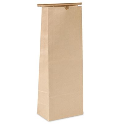 5 lb Kraft Tin Tie Coffee Bags - 6 1/2in. X 4in. X 18in. - Pack of 100