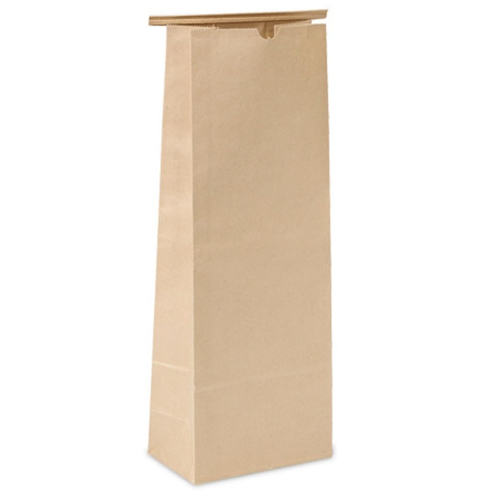 5 lb Kraft Tin Tie Coffee Bags - 6 1/2in. X 4in. X 18in. - Pack of 100