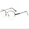 Eyekepper Blue Light Blocking Reading Glasses Bendable Titanium Memory Readers Half-Rim Computer Glasses, Light Amber Tinted Lenses (Black,+0.50) view 1
