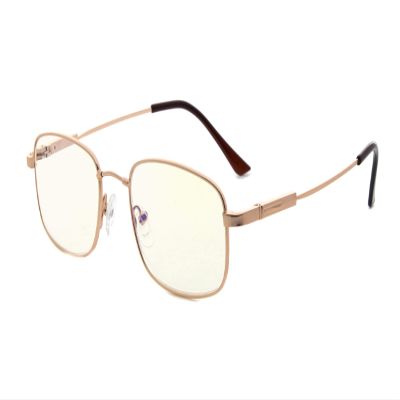 Eyekepper Bendable Memory Titanium 100% UV Production Anti Blue Glare Computer Reading Glasses, Transparent Lenses (Gold,+1.00)