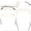 Eyekepper Bendable Memory Titanium 100% UV Production Anti Blue Glare Computer Reading Glasses, Transparent Lenses (Gold,+1.00) view 2