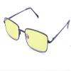 ColorViper basic square computer Amber tinted lenses reader Unisex spring temple Reading Glasses (matte dark blue metal/light amber tinted computer lenses, 3.00) view 1