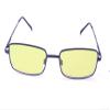 ColorViper basic square computer Amber tinted lenses reader Unisex spring temple Reading Glasses (matte dark blue metal/light amber tinted computer lenses, 3.00) view 3