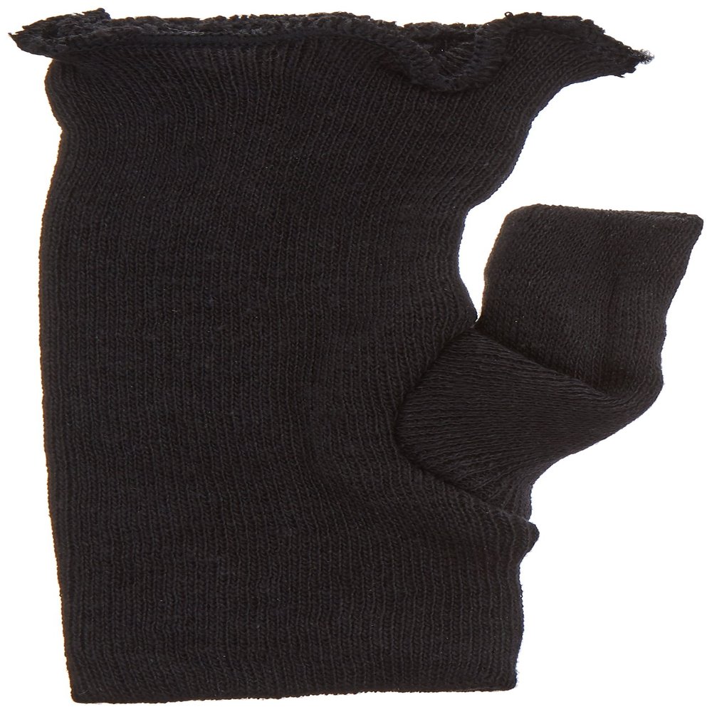 Rolyan Splint Liners, Durable Thumb Spica, Made of Thick & Soft Cotton, One Size Fits All, Black, Pack of 10
