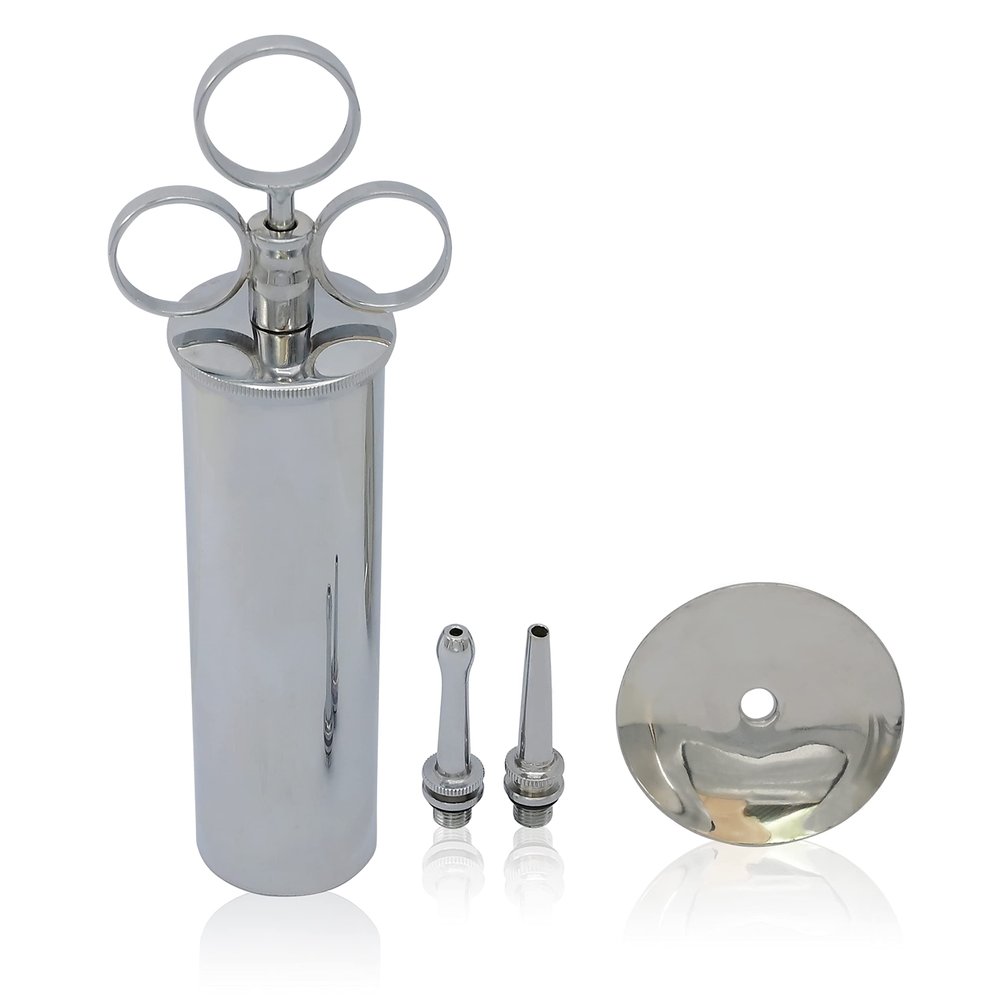 OdontoMed2011 EAR WAX REMOVAL SYRINGE 8 OZ - BRASS WITH CHROME FINISH ODM