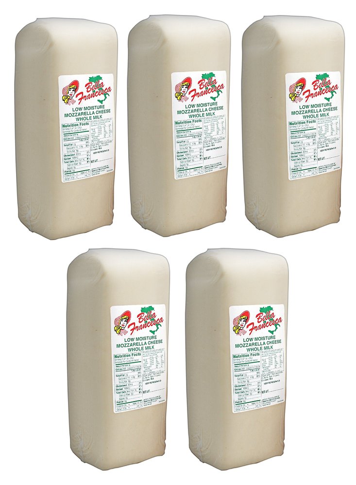 Mozzarella Whole Milk Loaf 6LB (Pack Of 5)