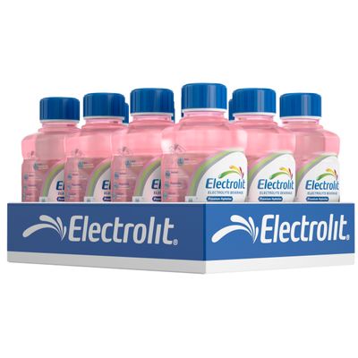 Electrolit, Electrolyte Beverage, Strawberry-Kiwi, 21 Fl Oz bottle (Pack of 12)