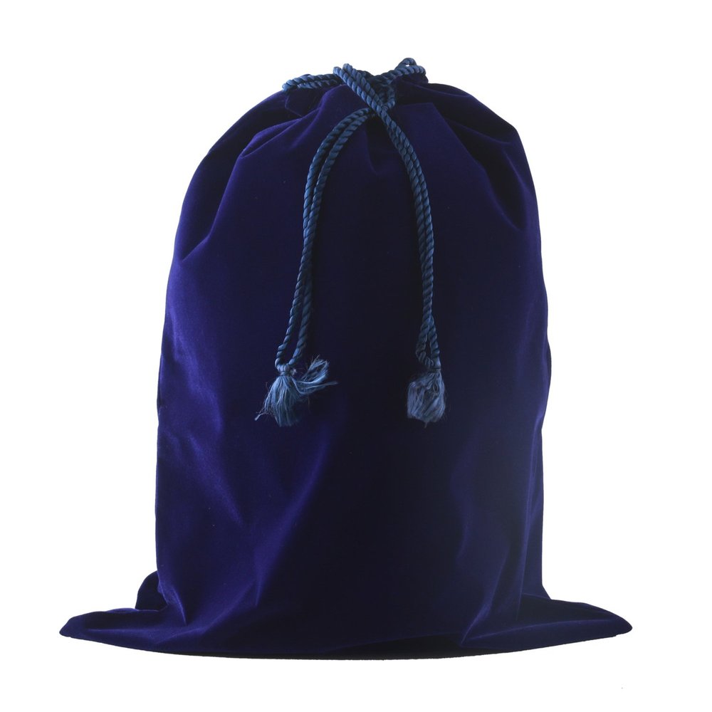 Premium Quality Velvet Urn Bag With Fancy Drawstring Closure (Dark Royal Blue) - Blue Velvet Bag - 16 x 12 inch