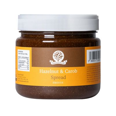Nutural World - Smooth Hazelnut and Carob spread 35 Oz (1kg) Award Winning product
