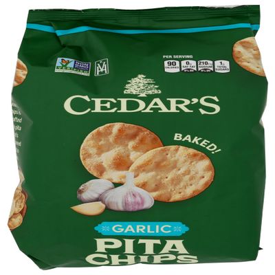 CEDARS MEDITERRANEAN FOOD Baked Garlic Pita Chips, 6 OZ