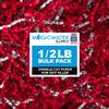 MagicWater Supply - 1/2 LB - Red & Silver - Crinkle Cut Paper Shred Filler great for Gift Wrapping, Basket Filling, Birthdays, Weddings, Anniversaries view 1
