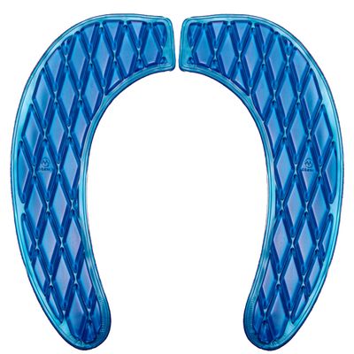 Morvat Gel Toilet Seat Cushion, Washable Padded Riser Cushion for Toilets & Commode Chair, Maximum Pain Relief Comfort & Support, Adhesive Raised Donut Pad for Elderly & Handicapped, Blue, Elongated