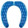 Morvat Gel Toilet Seat Cushion, Washable Padded Riser Cushion for Toilets & Commode Chair, Maximum Pain Relief Comfort & Support, Adhesive Raised Donut Pad for Elderly & Handicapped, Blue, Elongated view 1