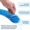 Morvat Gel Toilet Seat Cushion, Washable Padded Riser Cushion for Toilets & Commode Chair, Maximum Pain Relief Comfort & Support, Adhesive Raised Donut Pad for Elderly & Handicapped, Blue, Elongated view 2