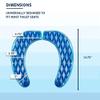 Morvat Gel Toilet Seat Cushion, Washable Padded Riser Cushion for Toilets & Commode Chair, Maximum Pain Relief Comfort & Support, Adhesive Raised Donut Pad for Elderly & Handicapped, Blue, Elongated view 4