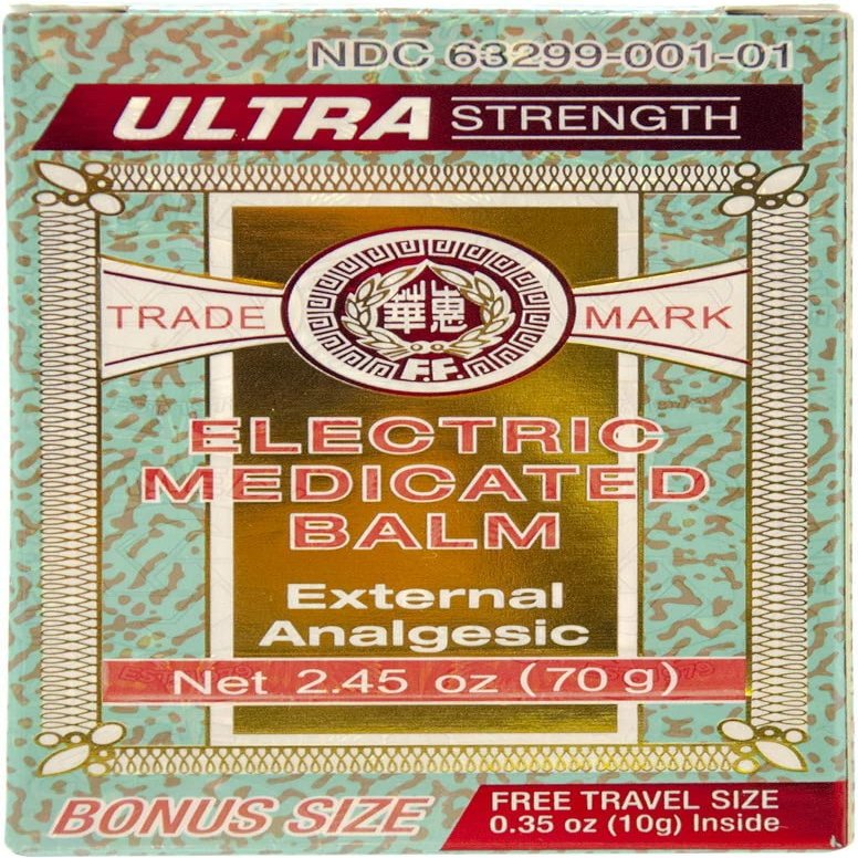 FEI FAH Electric Medibalm Net 2.45 oz (70g) Ointments, Creams & Oils,Muscular Aches, Stiff Neck, Headaches, Toothaches, Colds, Stuffy Nose, Insect Bites, Bruises, Sores, Shoulder Sprains