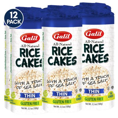 Galil Thin Rice Cakes with Salt, 3.5 Ounce (Pack of 12)