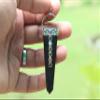 Jet Tourmaline Flat Chakra Pendant 2 inch Approx. Jet International Healing Spiritual Divine India Crystal Therapy Gift New Year Christmas Image is JUST A Reference view 4