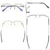 Eyekepper Half-Rim Reading Glasses-Blue Light Blocking-Reduced Eye Strain-Memory Computer Glasses Titanium Readers Men, Transparent Lenses (Gunmetal,+3.50) view 2