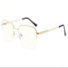 Eyekepper Half-Rim Reading Glasses-Blue Light Blocking-Reduced Eye Strain-Memory Computer Glasses Titanium Readers Men, Transparent Lenses (Gold,+2.50) view 1
