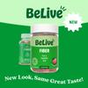 BeLive Fiber Gummies - Prebiotic Fiber Supplement with Chicory Root & Inulin for Digestive Support & Overall Gut Health I Vegan, Sugar Free Gummies for Adults & Children | 60 Ct - Apple Flavor view 3