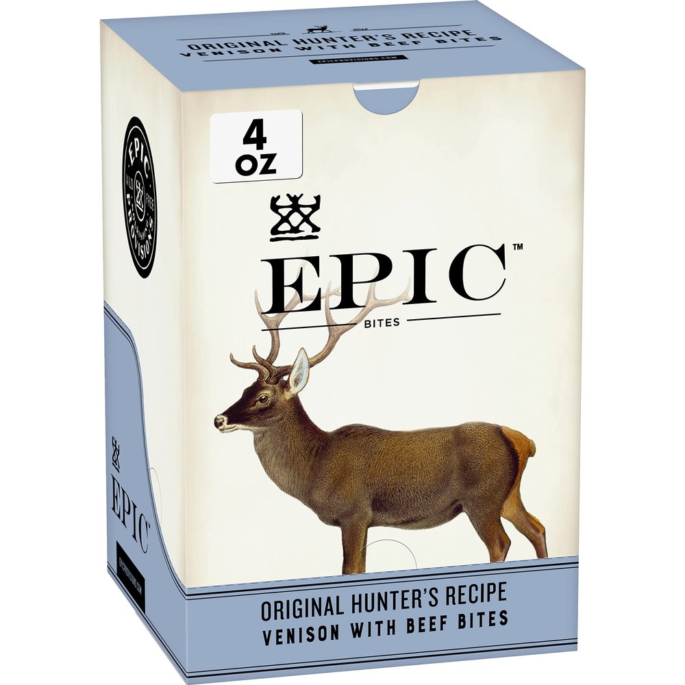 EPIC Venison with Beef Bites, Original Hunter's Recipe, Keto Friendly, Whole30 Approved, Gluten Free, 8 Count, 20 oz