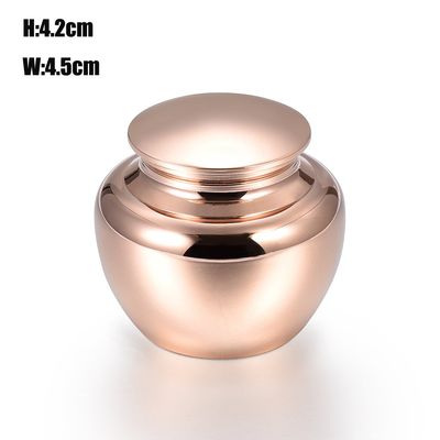High Polish Stainless Steel 45mm Cremation Urns Handmade Decor Small Urns (Rose Golden)