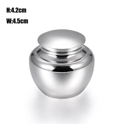 constantlife High Polish Stainless Steel 45mm Cremation Urns Handmade Funeral Small Urn Locket (Silver)