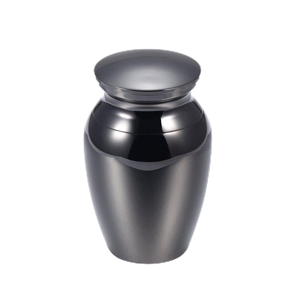 constantlife Custom Engrave Cremation Urns for Human Ashes -Stainless Steel Small Keepsake Funeral Urns Lockets (Gun Metal)