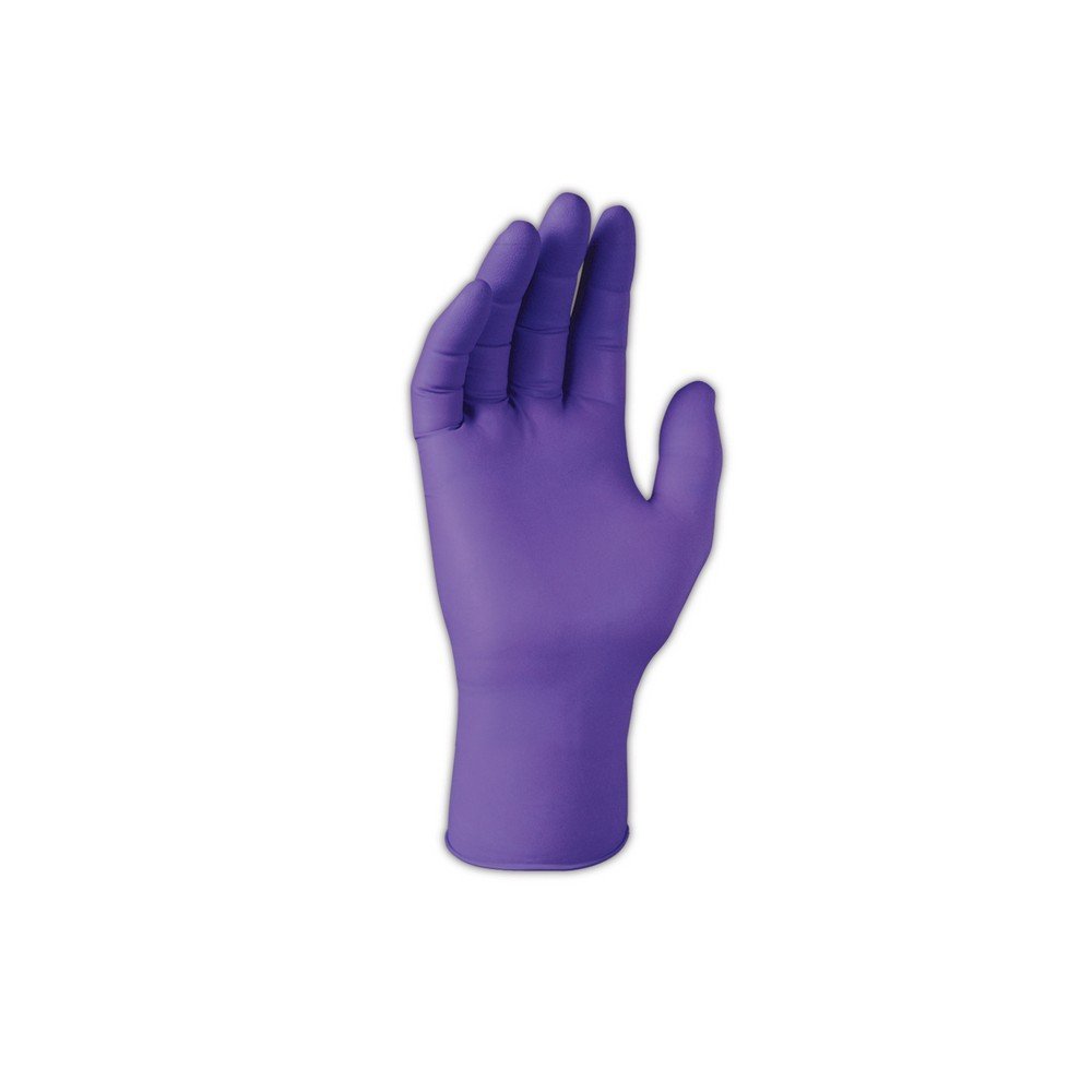Kimberly-Clark 55084 S5200 6 mil 9" Disposable Nitrile Exam Gloves ( 100 Pack ), 0.11111" Height, 3" Wide, 10" Length, Nitrile, X-Large, Purple (Pack of 100)