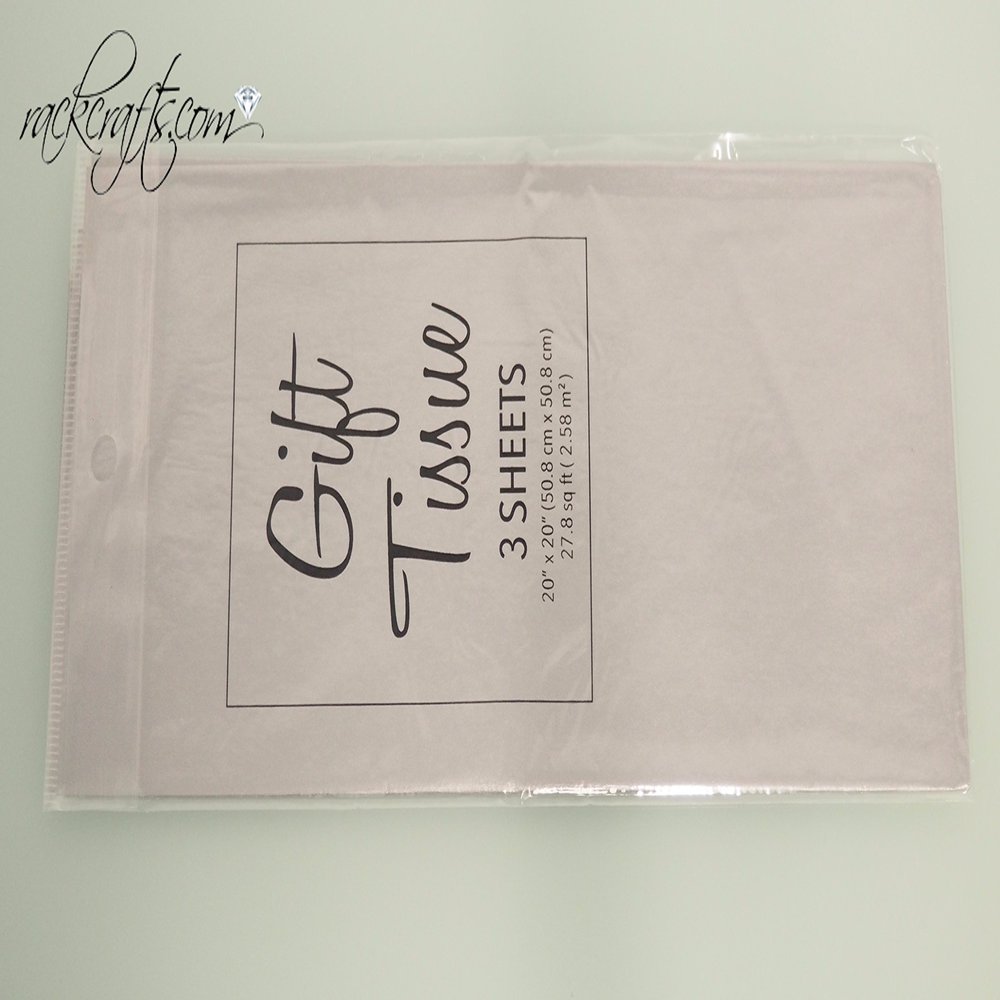 rackcrafts.com Gift Box Gift Bag Tissue Paper Sheets Stuffing Paper Metallic Gold or Silver (Metallic Silver)